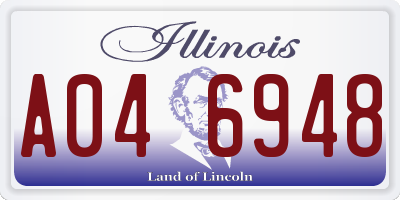 IL license plate A046948