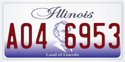 IL license plate A046953