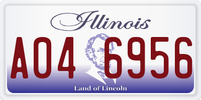 IL license plate A046956
