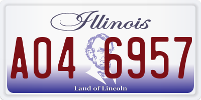 IL license plate A046957