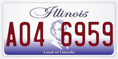 IL license plate A046959