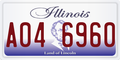 IL license plate A046960