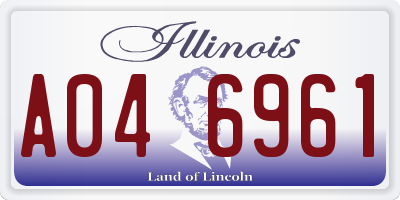 IL license plate A046961