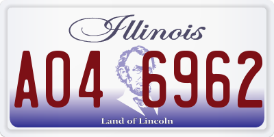 IL license plate A046962
