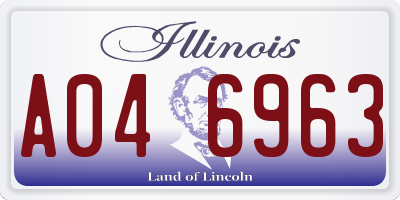 IL license plate A046963