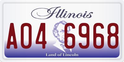 IL license plate A046968
