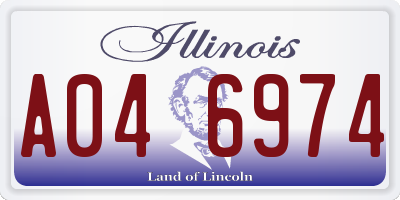 IL license plate A046974