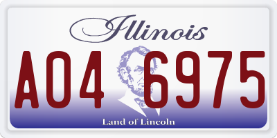 IL license plate A046975