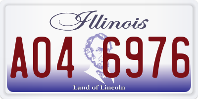 IL license plate A046976
