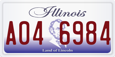 IL license plate A046984