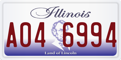 IL license plate A046994