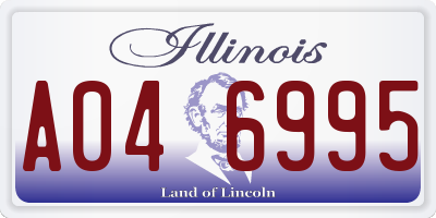 IL license plate A046995