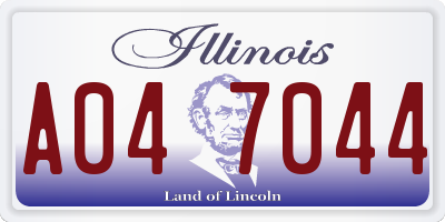 IL license plate A047044