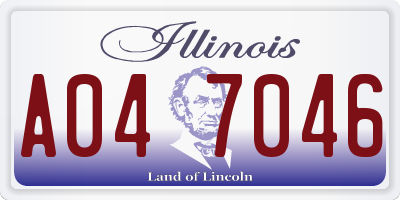IL license plate A047046