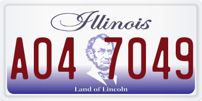 IL license plate A047049