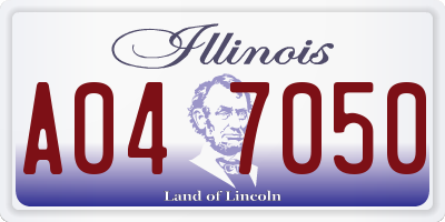 IL license plate A047050