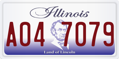 IL license plate A047079