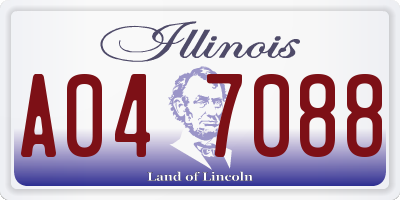 IL license plate A047088