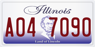 IL license plate A047090