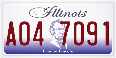 IL license plate A047091