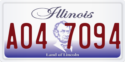 IL license plate A047094