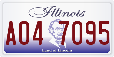 IL license plate A047095