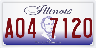 IL license plate A047120