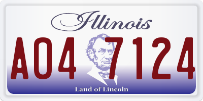 IL license plate A047124
