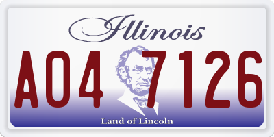 IL license plate A047126