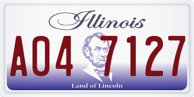 IL license plate A047127