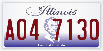 IL license plate A047130