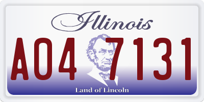IL license plate A047131