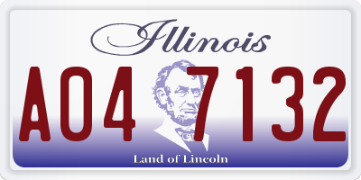IL license plate A047132