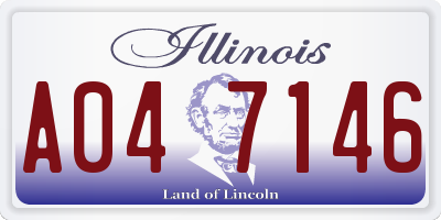 IL license plate A047146