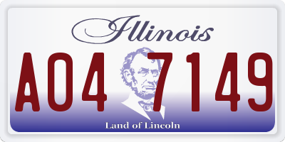 IL license plate A047149