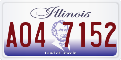 IL license plate A047152