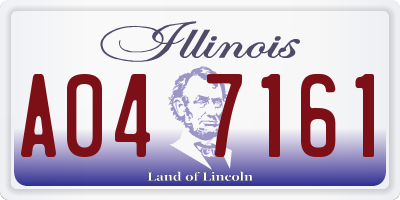 IL license plate A047161