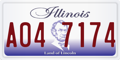 IL license plate A047174