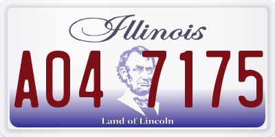 IL license plate A047175