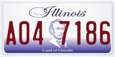 IL license plate A047186