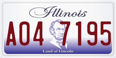IL license plate A047195