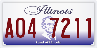 IL license plate A047211