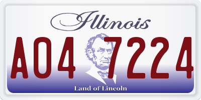 IL license plate A047224