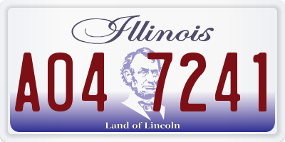 IL license plate A047241