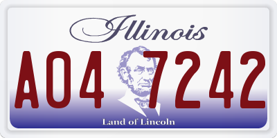 IL license plate A047242