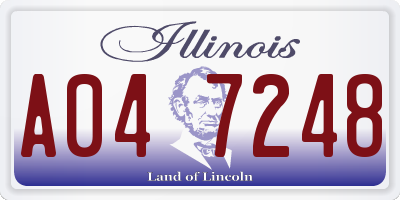 IL license plate A047248