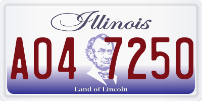 IL license plate A047250