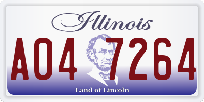 IL license plate A047264