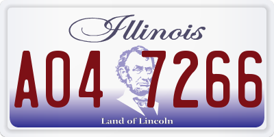 IL license plate A047266