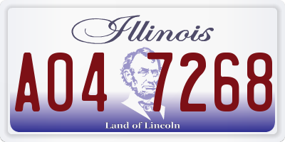 IL license plate A047268